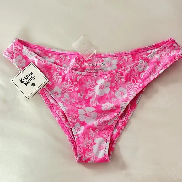 NWT- Kulani Kinis Pink and White Floral Bikini - Picture 5 of 8